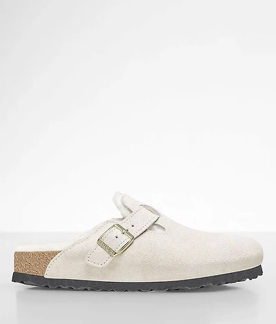 Boston Suede Shearling Clog