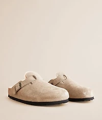 Boston Suede Shearling Clog