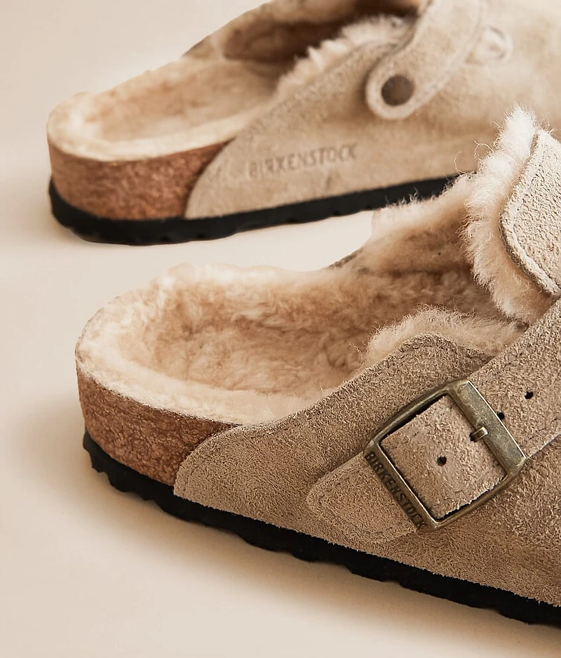 Boston Suede Shearling Clog