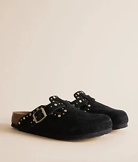 Boston Rivets Suede Clog