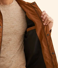 Faux Suede Trucker Jacket