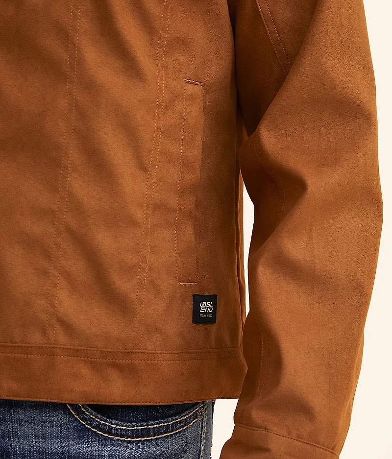 Faux Suede Trucker Jacket