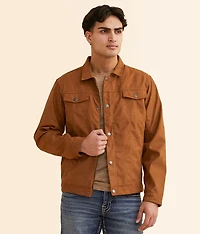 Faux Suede Trucker Jacket