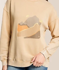 Abstract Landscape Oversized Pullover