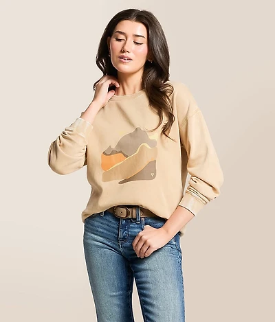Abstract Landscape Oversized Pullover