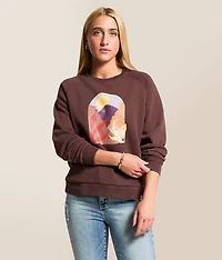 Nature Collage Oversized Pullover