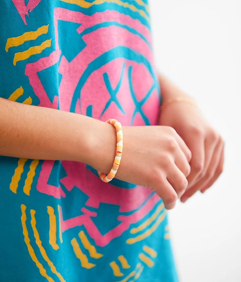 Neon Disc Bead Bracelet