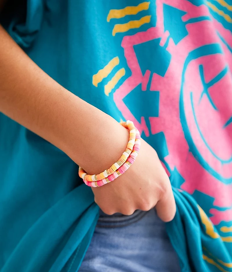 Neon Disc Bead Bracelet