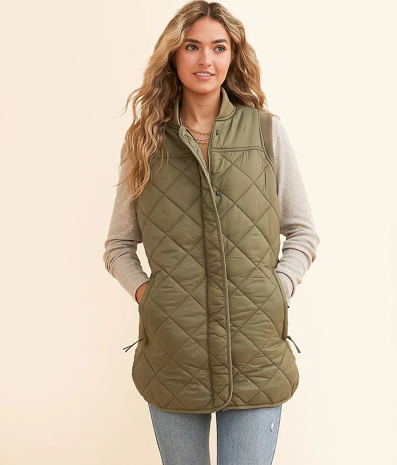 Aster Quilted Bomber Vest