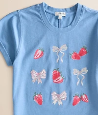 Girls - Strawberry Bows T-Shirt
