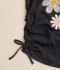 Girls - Smiley Flowers T-Shirt