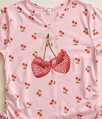 Girls - Rhinestone Cherry T-Shirt