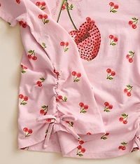 Girls - Rhinestone Cherry T-Shirt