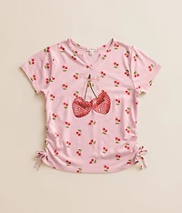 Girls - Rhinestone Cherry T-Shirt