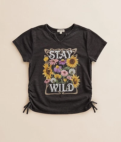 Girls - Stay Wild Sunflower T-Shirt