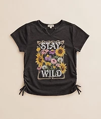 Girls - Stay Wild Sunflower T-Shirt