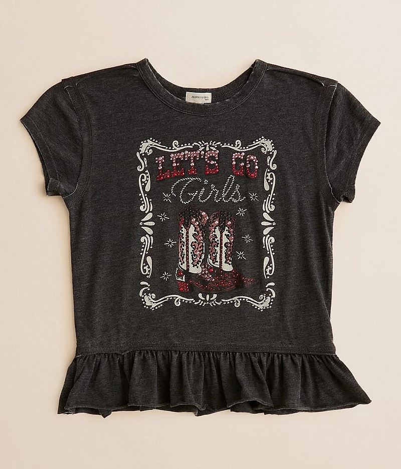 Girls - Let's Go Ruffle T-Shirt