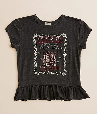 Girls - Let's Go Ruffle T-Shirt