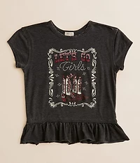Girls - Let's Go Ruffle T-Shirt