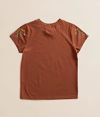 Girls - Floral Steer T-Shirt