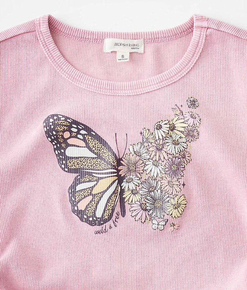Girls - Wild & Free Ruched T-Shirt