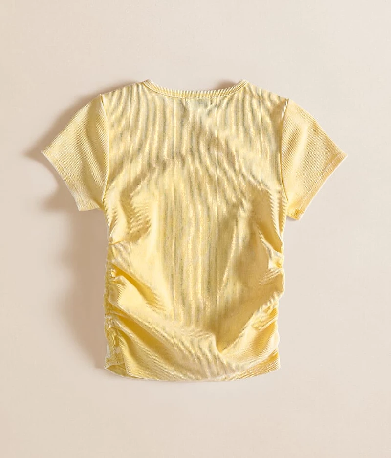 Girls - Washed Rib Knit T-Shirt