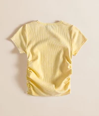 Girls - Washed Rib Knit T-Shirt