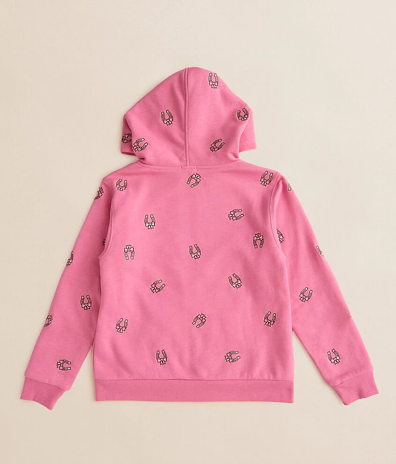 Girls - Horseshoe Embroidered Hoodie