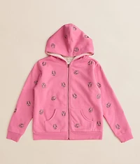 Girls - Horseshoe Embroidered Hoodie
