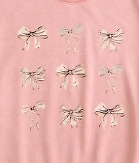 Girls - Rhinestone Bow Pullover