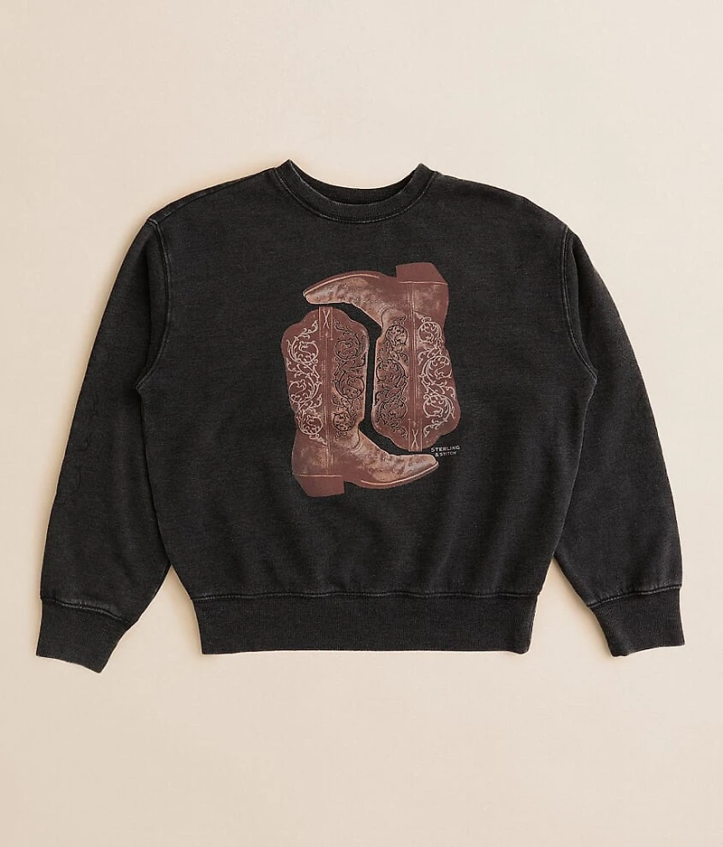 Girls - Western Boots Pullover