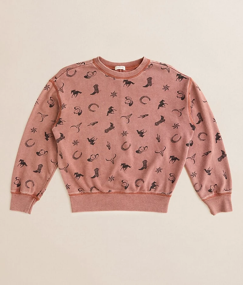 Girls - Modish Rebel Western Icon Pullover