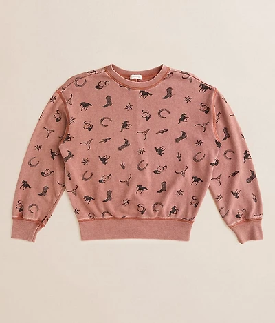 Girls - Modish Rebel Western Icon Pullover