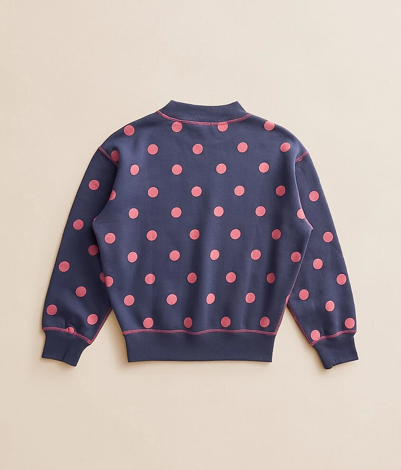 Girls - Polka Dot Reversible Pullover