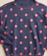 Girls - Polka Dot Reversible Pullover