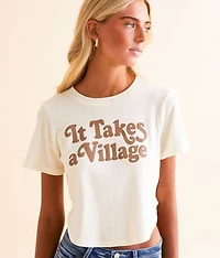 It Takes A Village Cropped T-Shirt