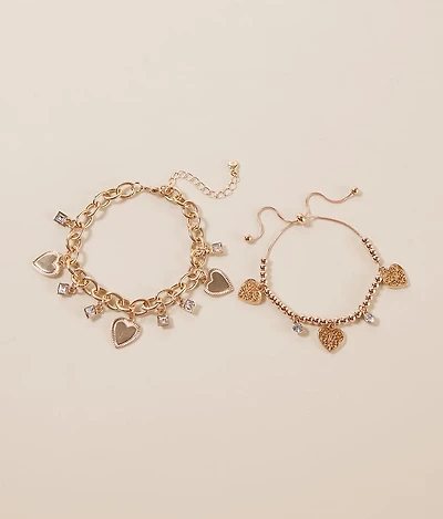 2 Pack Charm Bracelet Set