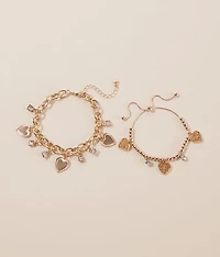 2 Pack Charm Bracelet Set