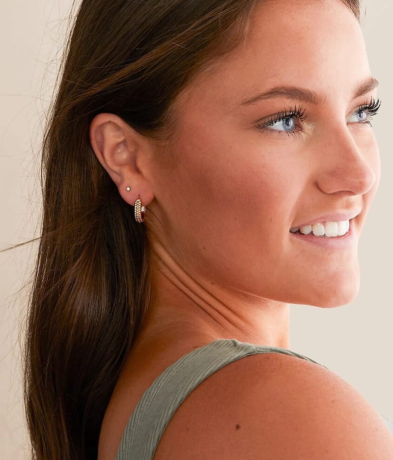 3 Pack Hoop Earring Set