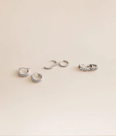 3 Pack Hoop Earring Set
