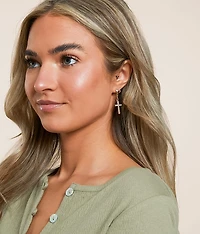 Glitz Cross Earring