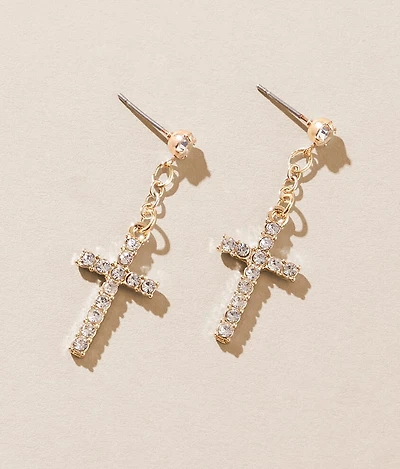Glitz Cross Earring