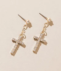 Glitz Cross Earring
