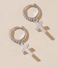 Cross Hoop Earring