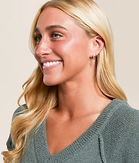 Cross Hoop Earring