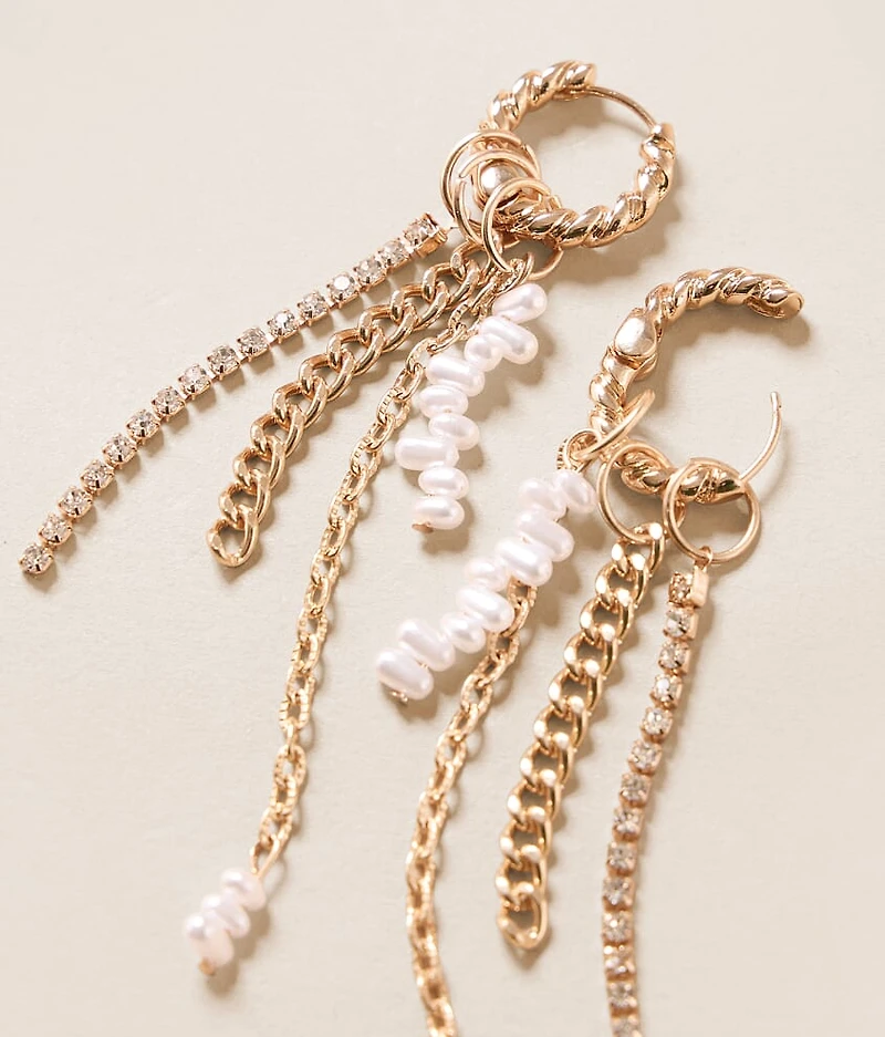 Glitz Fringe Hoop Earring