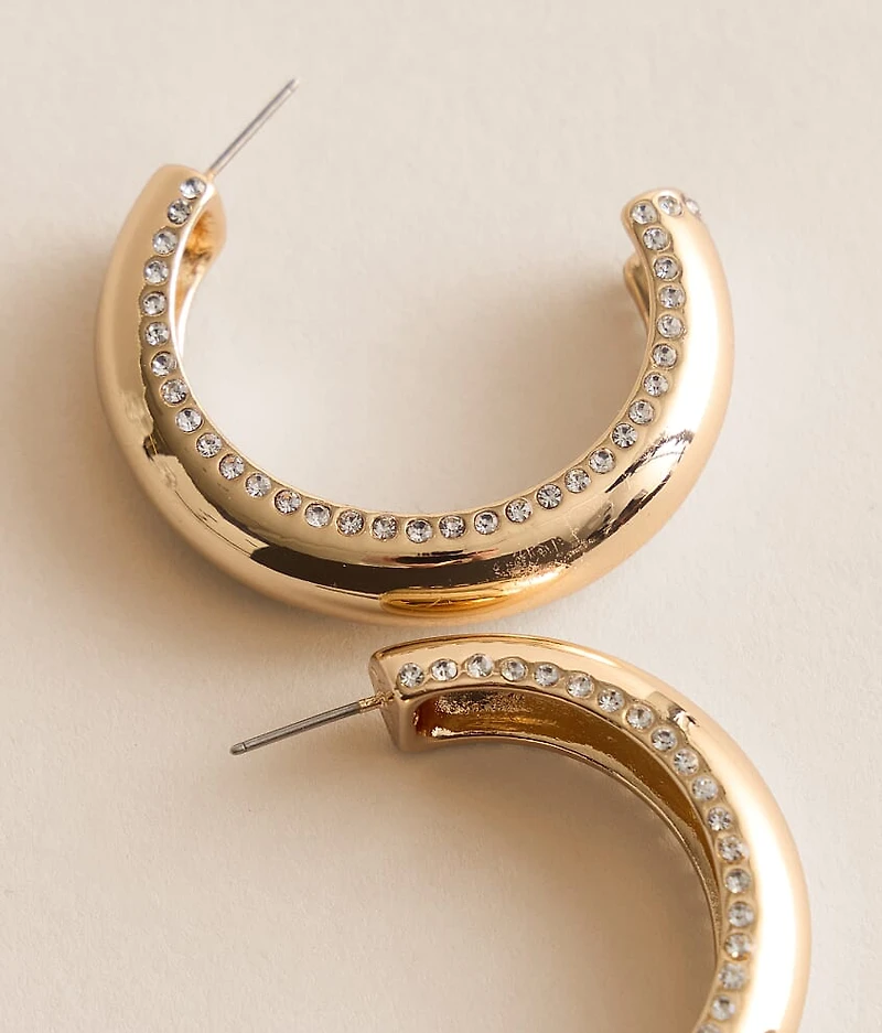 Statement Glitz Hoop Earring