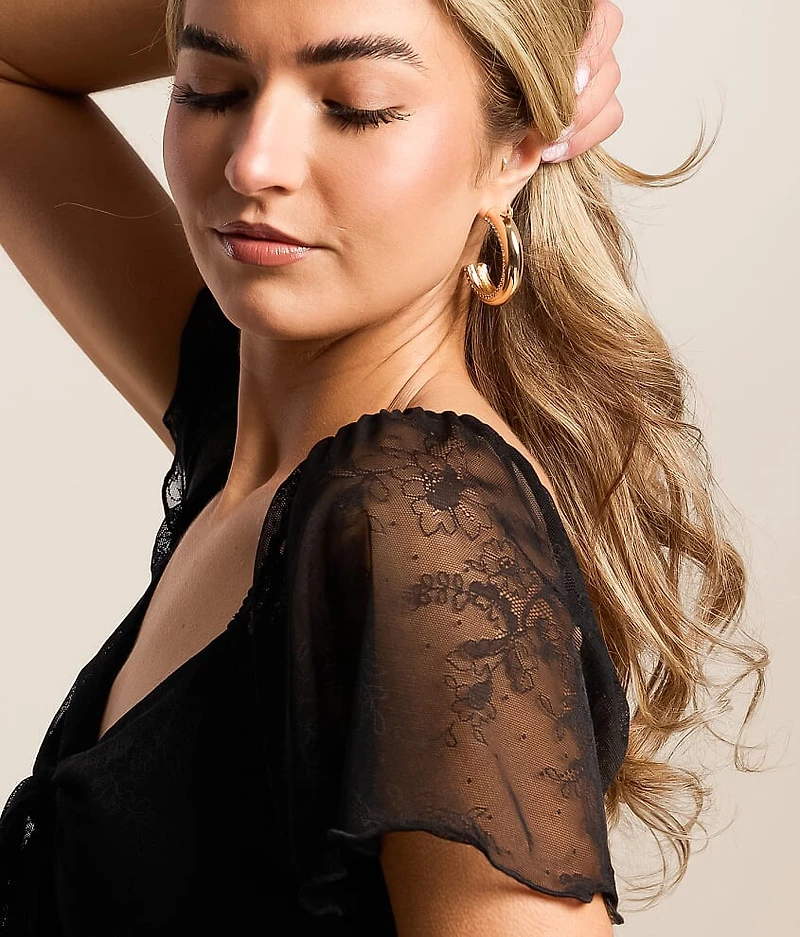 Statement Glitz Hoop Earring