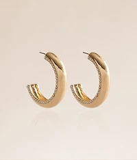 Statement Glitz Hoop Earring