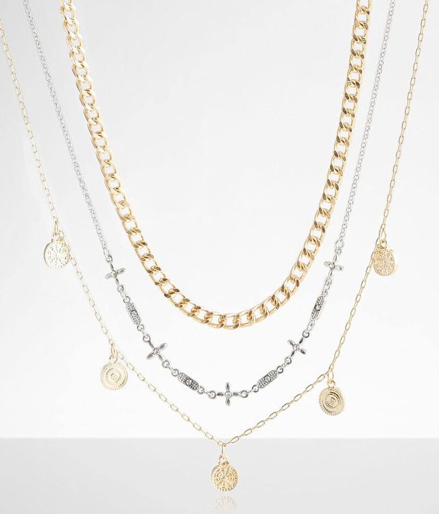 BKE 3 Pack Chain Necklace Set